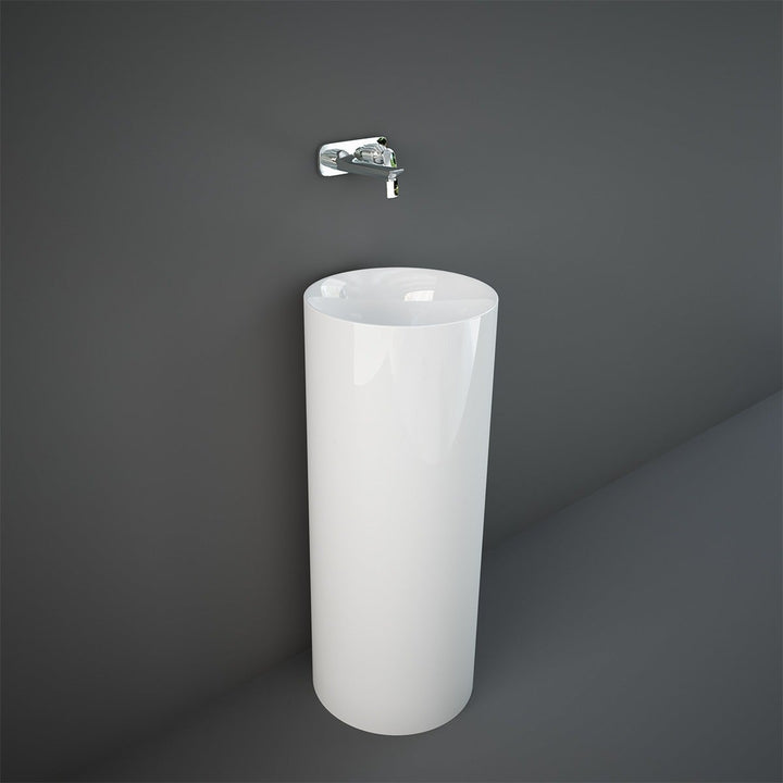 RAK-Petit 36 cm round free standing wash basin, Alpine White