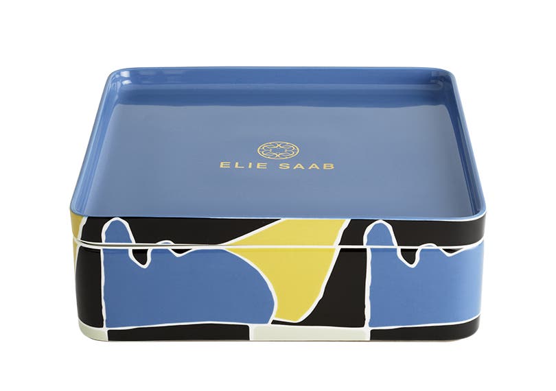 ELIE SAAB NOVECENTO BLUE LA. CHOCOLAT BOX 24CM WITH LEATHER